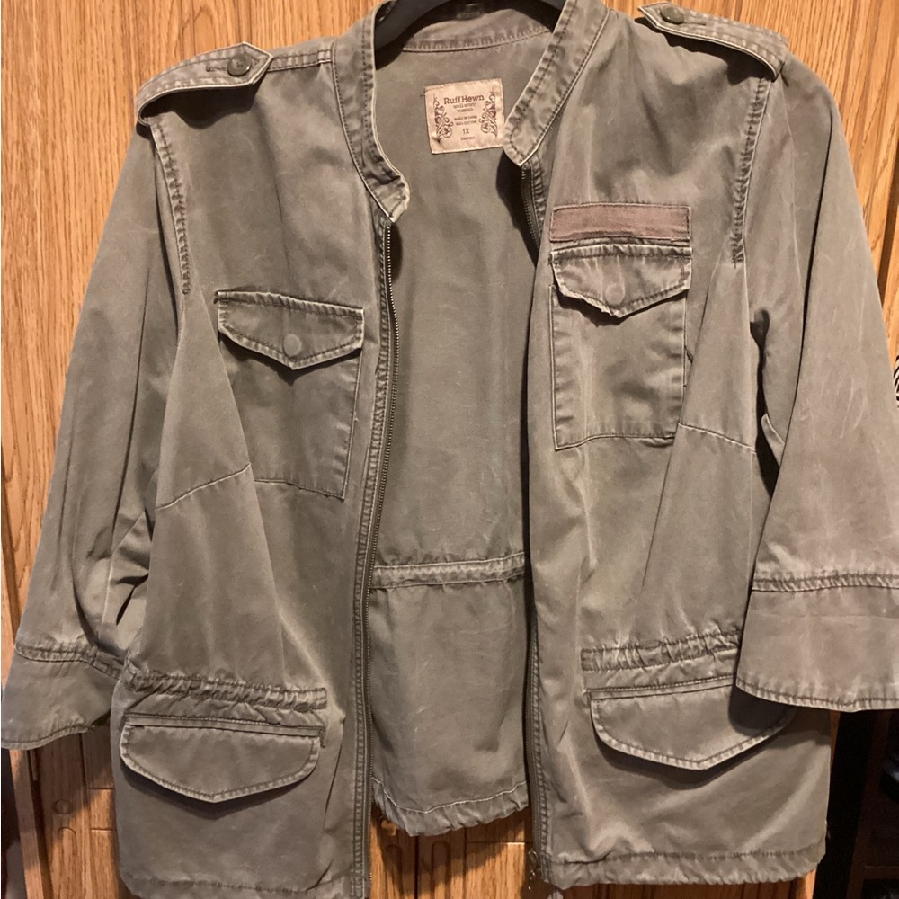 Ruff Hewn Olive Jean Jacket